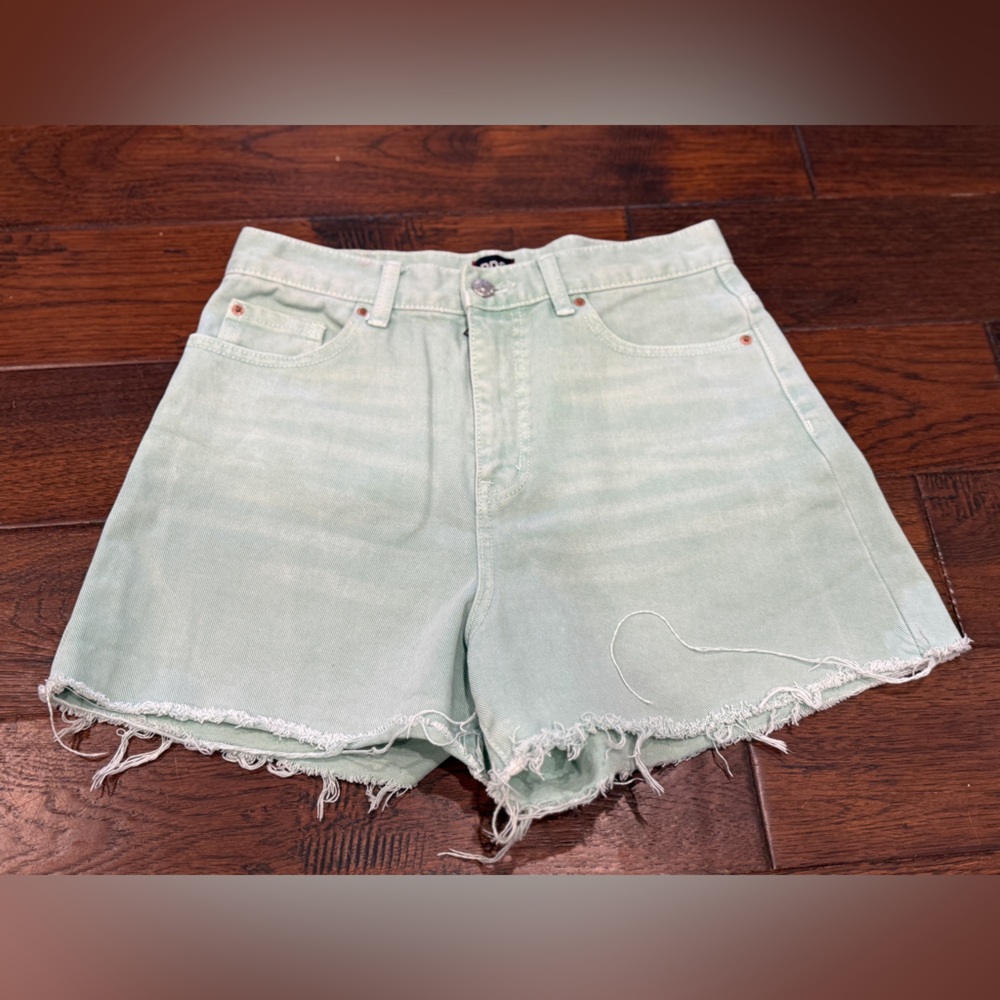 BDG A-Line Mint Denim Shorts - Picture 2 of 6